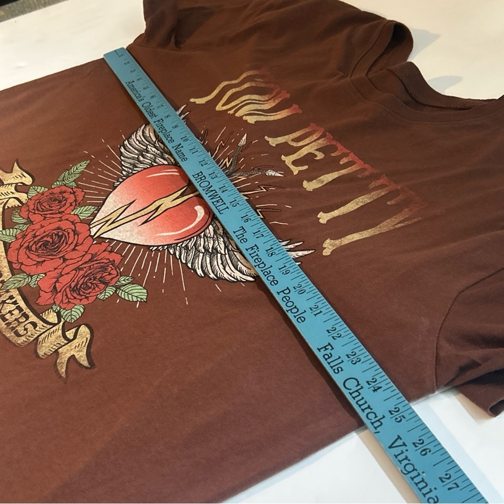 Tom Petty And The Heartbreaks Brown Short Sleeve Shirt Size XXL (20) - Picture 6 of 7